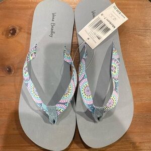 Vera Bradley Webbing Strap Flip Flop size 7-8